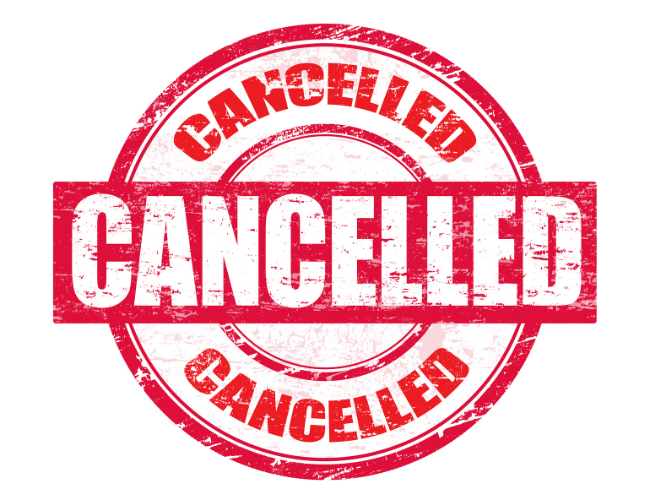 Cancelled Sign
