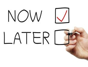 Check box now and later