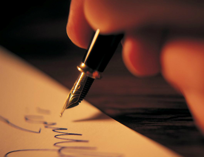 Pen and paper